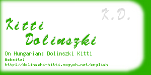 kitti dolinszki business card